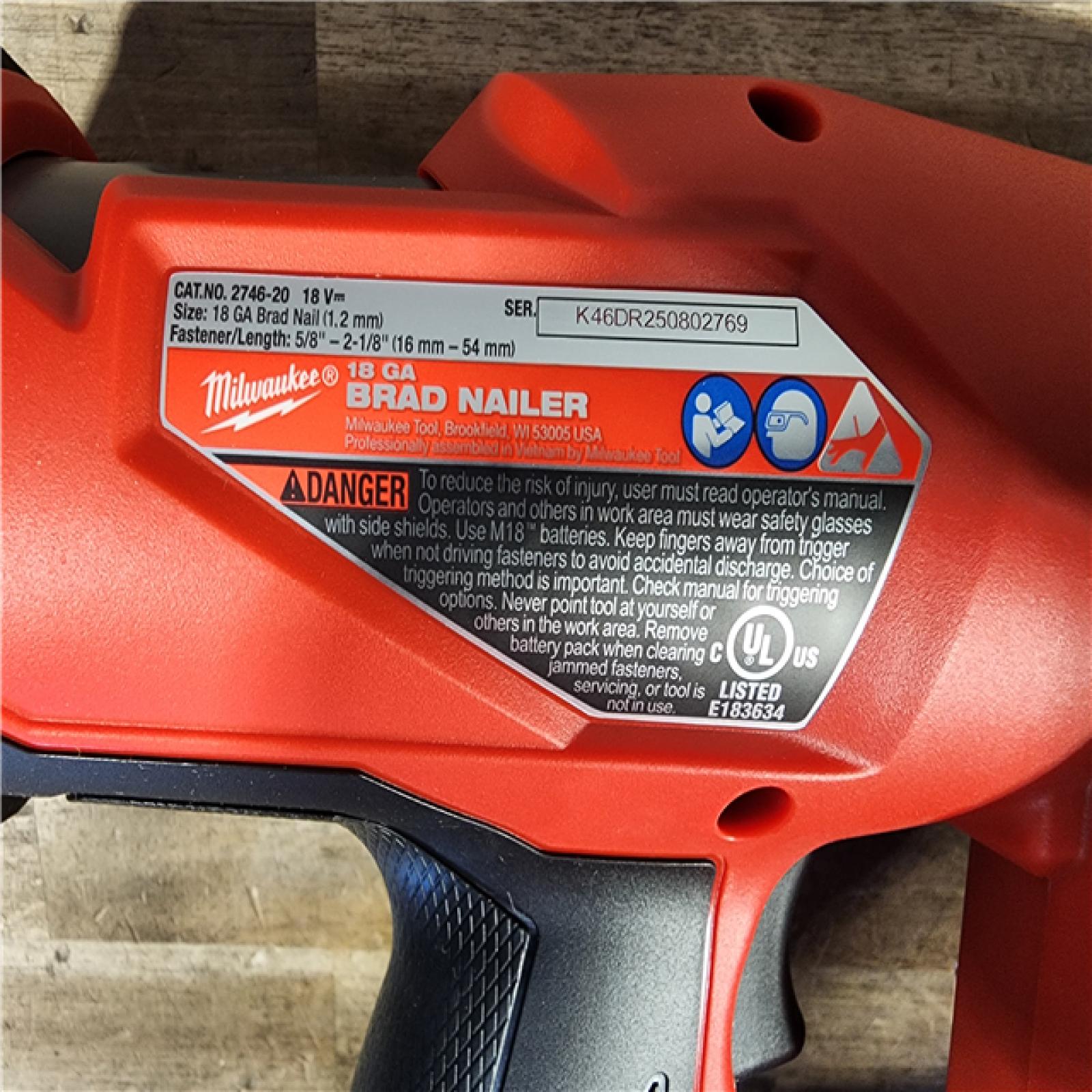HOUSTON LOCATION - AS-IS Milwaukee M18 FUEL 18 Gauge Brad Nailer (TOOL ONLY)