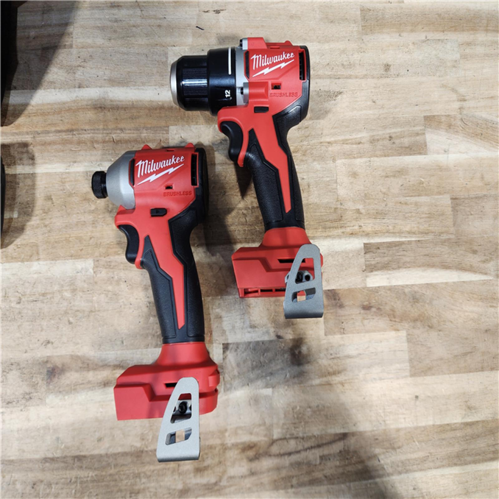 HOUSTON LOCATION - AS-IS Milwaukee 18V Lithium-Ion Brushless Cordless Compact Drill/Impact Combo Kit