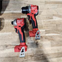 HOUSTON LOCATION - AS-IS Milwaukee 18V Lithium-Ion Brushless Cordless Compact Drill/Impact Combo Kit