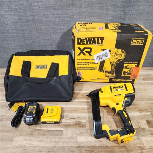 HOUSTON LOCATION - AS-IS DEWALT 20V MAX XR Lithium-Ion Cordless 18-Gauge Narrow Crown Stapler Kit