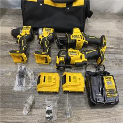 AS-IS DEWALT ATOMIC 20-Volt Lithium-Ion Cordless Brushless (4-Tool) Combo Kit