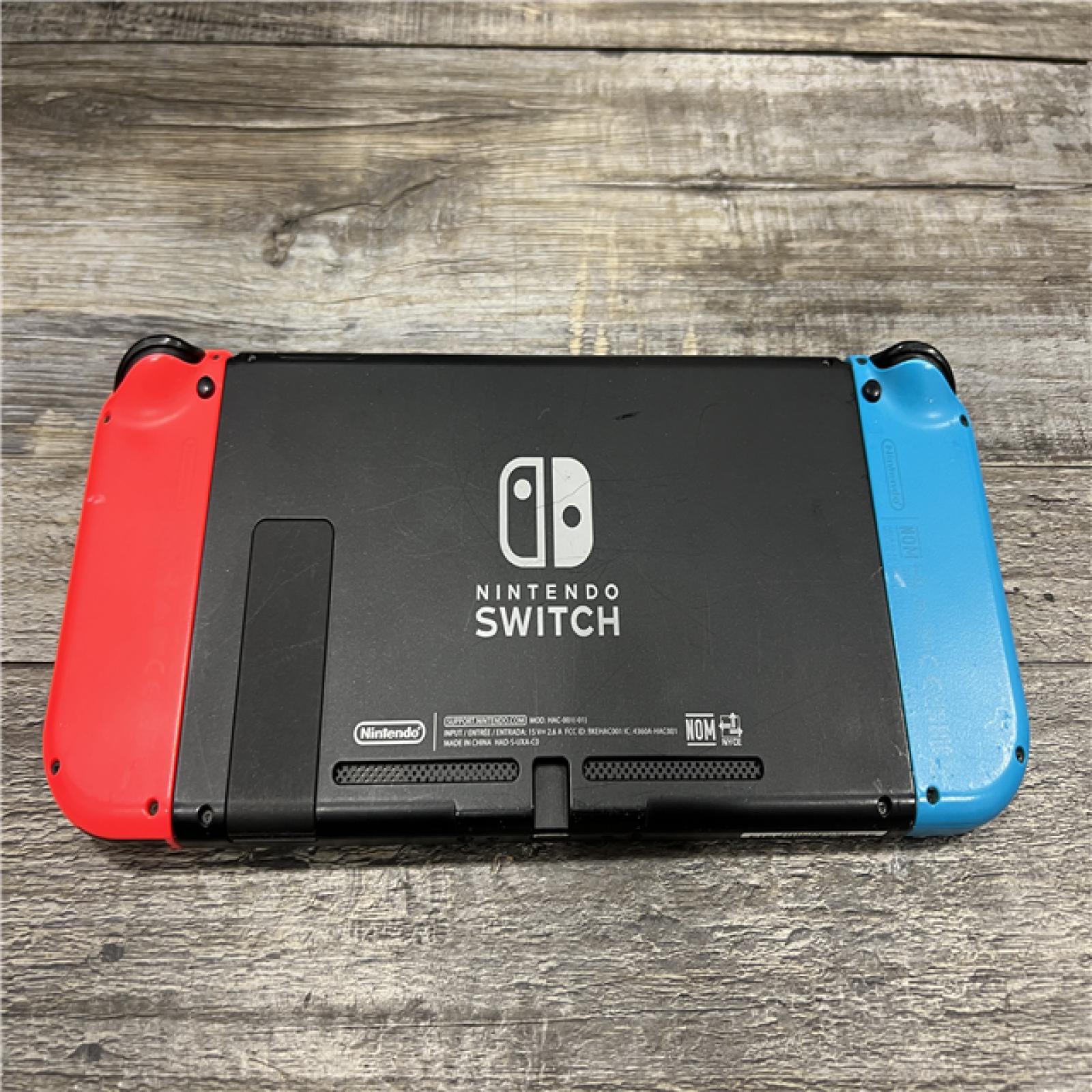 AS-IS Nintendo Switch with Neon Blue and Neon Red Joy-Con