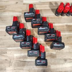 HOUSTON LOCATION - AS-IS MILWAUKEE BATTERY PACK QTY - 15