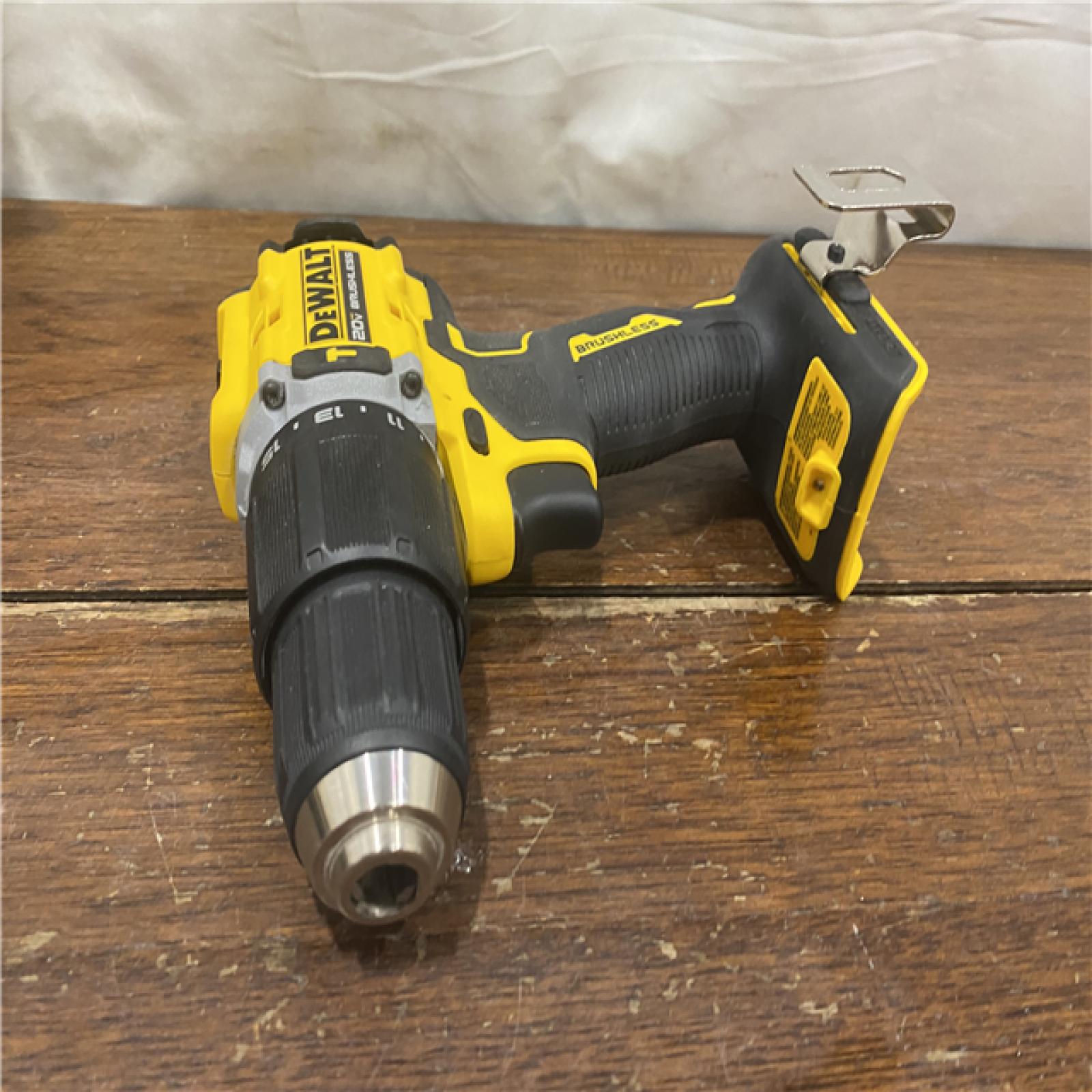 AS-IS DEWALT ATOMIC 20-Volt Lithium-Ion Cordless 1/2 in. Compact Hammer Drill with 3.0Ah Battery, Charger and Bag