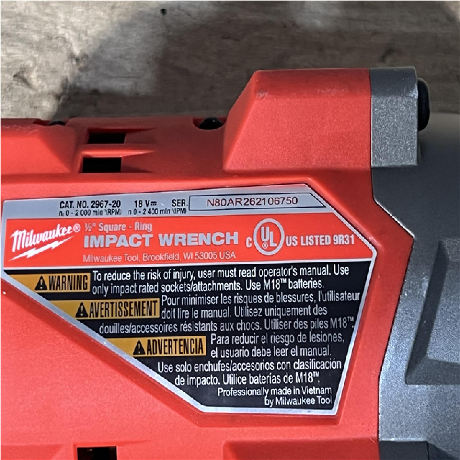 Houston Location AS-IS Milwaukee FUEL 18V Lithium-Ion Brushless Cordless 1/2 in. Impact Wrench with Friction Ring (Tool-Only)