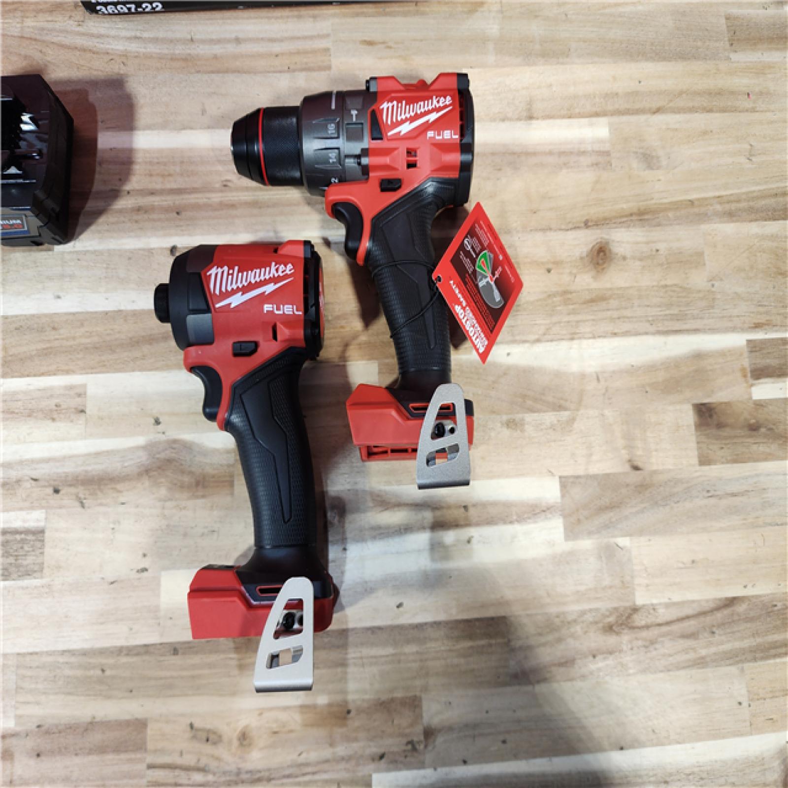 HOUSTON LOCATION - AS-IS (APPEARS LIKE NEW) Milwaukee FUEL 18V Lithium-Ion Brushless Cordless Hammer Drill and Impact Driver Combo Kit