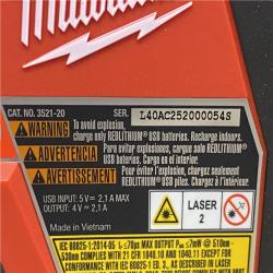 AS-IS Milwaukee 100 ft. REDLITHIUM Lithium-Ion USB Green Rechargeable Cross Line Laser Level Kit