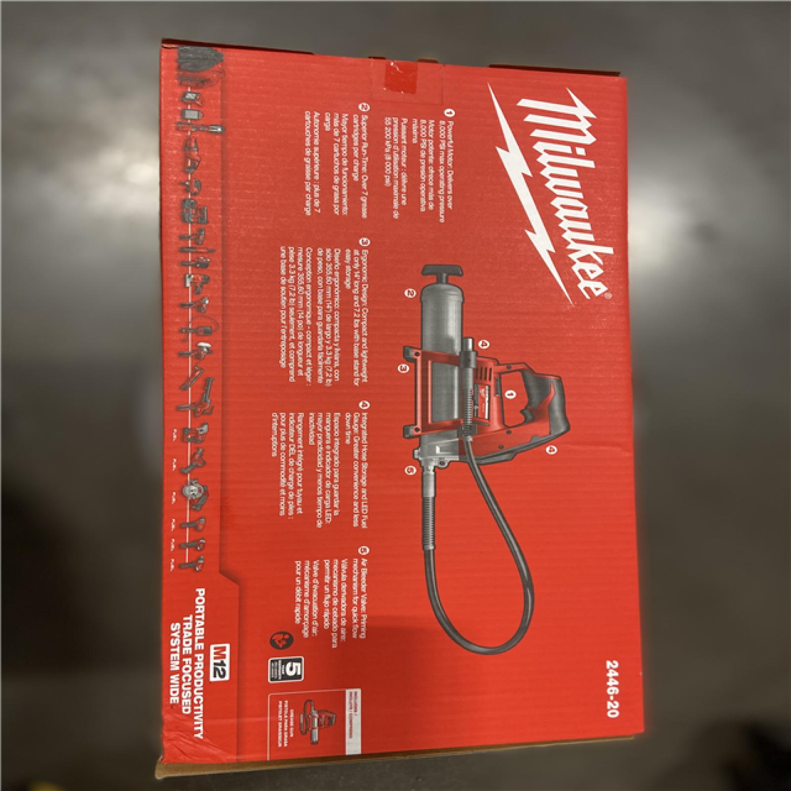 NEW! - Milwaukee M12 12V Lithium-Ion Cordless Grease Gun (Tool-Only)