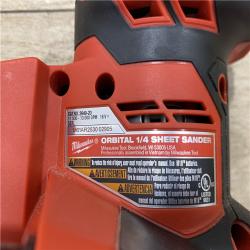 AS-IS Milwaukee 18V Lithium-Ion Cordless 1/4 in. Sheet Sander (Tool-Only)