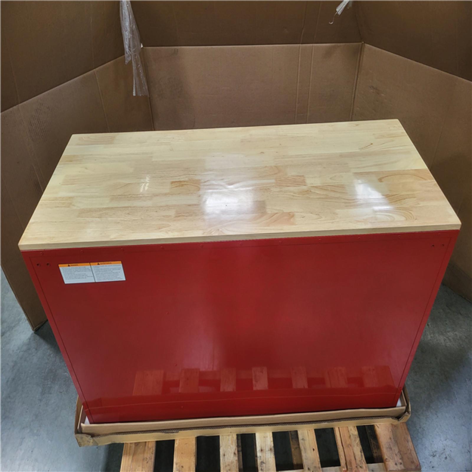 CALIFORNIA NEW 52 IN 10-DRAWER MODULAR MOBILE WORKBENCH WITH SOLID WOOD TOP