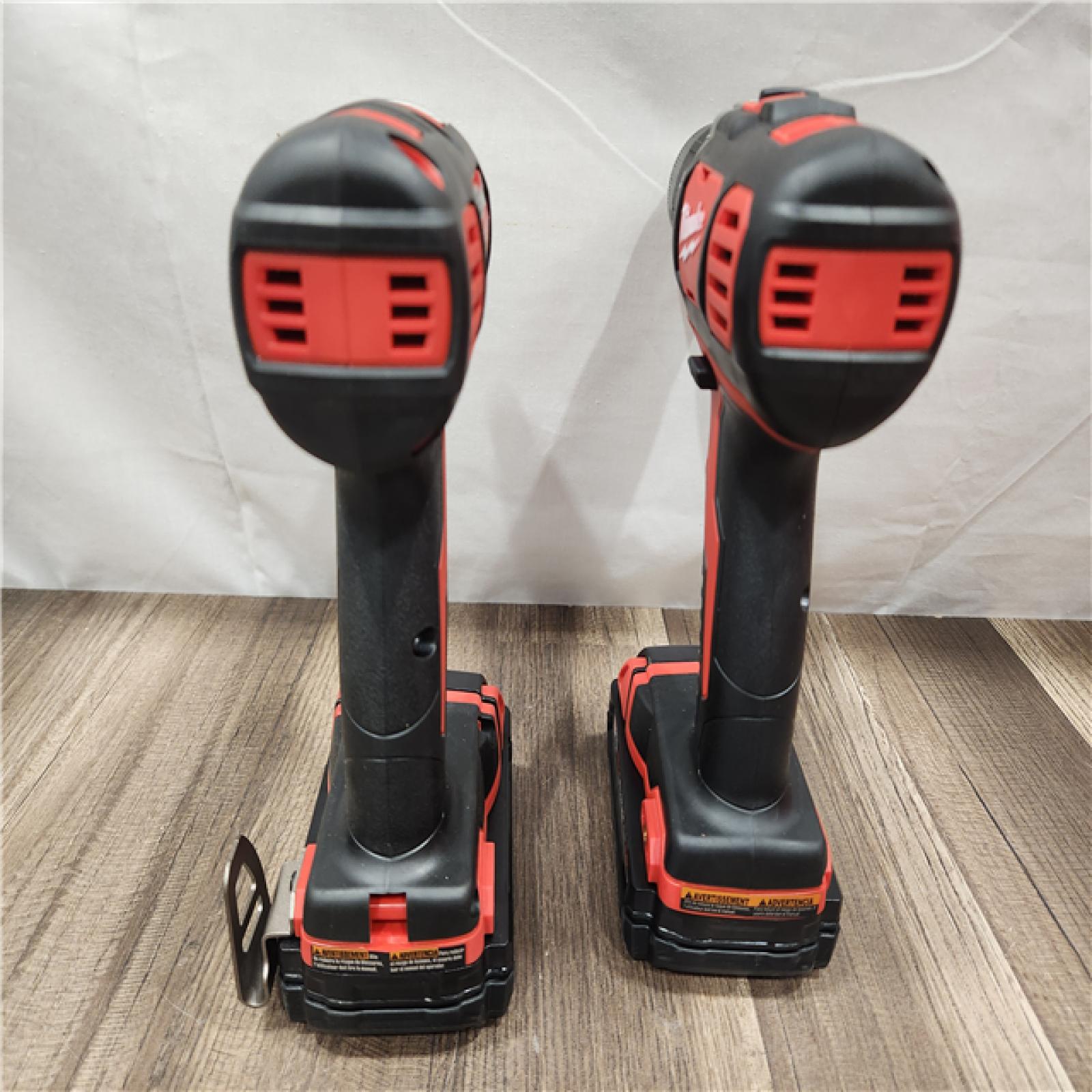 AS-IS- Milwaukee 18V Cordless Brushed 2-Tool Drill/Driver and Impact Driver Kit