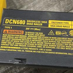 AS-IS DEWALT 20V MAX XR Lithium-Ion Electric Cordless 18-Gauge Brad Nailer (Tool Only)