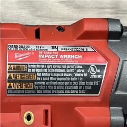 AS-IS Milwaukee FUEL 12V Li-Ion Brushless Cordless Stubby 3/8 in. Impact Wrench Kit
