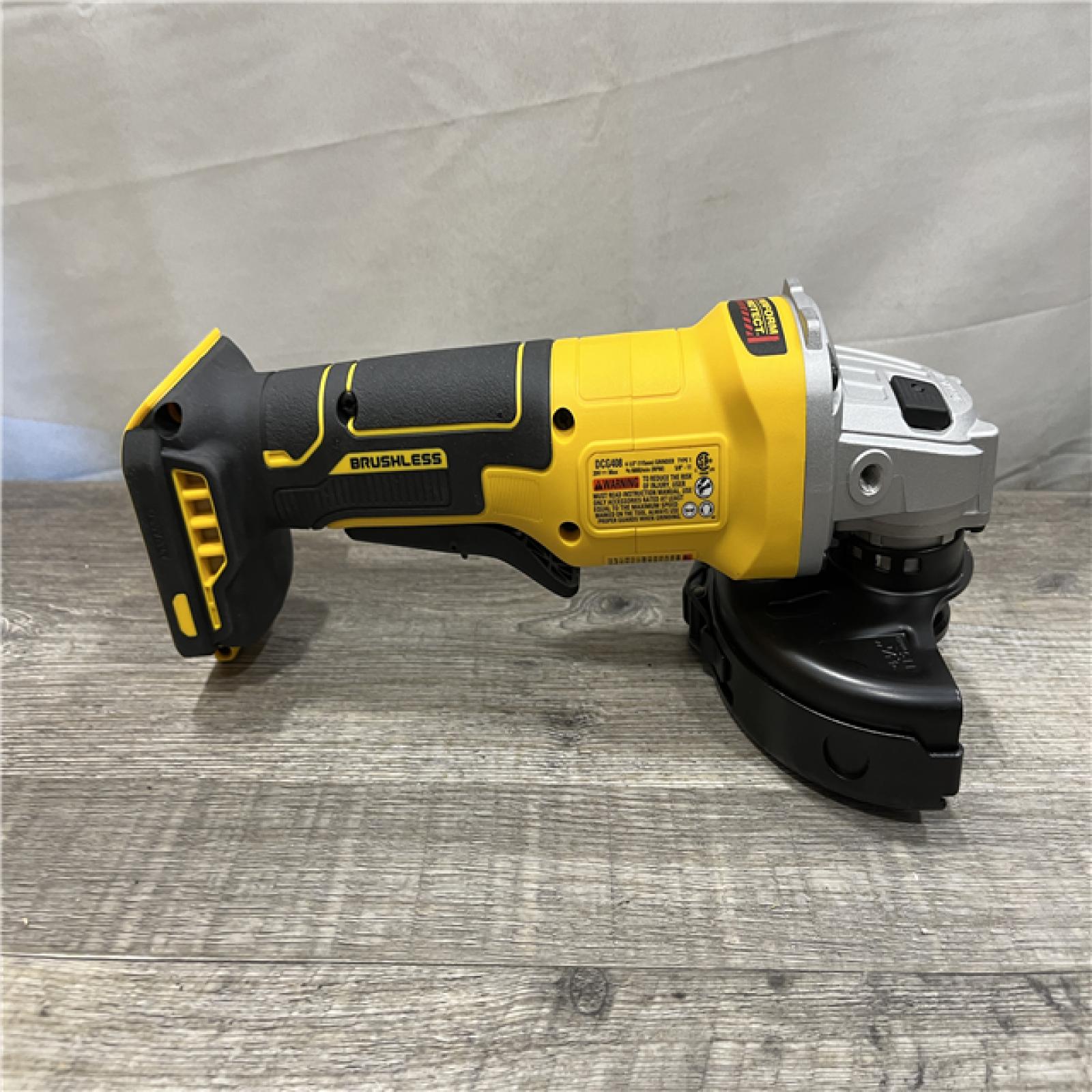 AS-IS DEWALT 20V MAX Cordless Brushless 4-1/2 in. Angle Grinder with Paddle Switch (Tool Only)