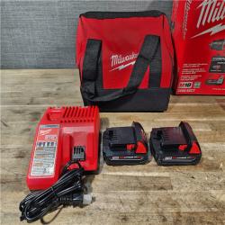 HOUSTON LOCATION - AS-IS Milwaukee M18 18V Lithium-Ion Brushless Cordless Compact Drill/Impact Combo Kit (2-Tool) W/(2) 2.0 Ah Batteries  Charger & Bag
