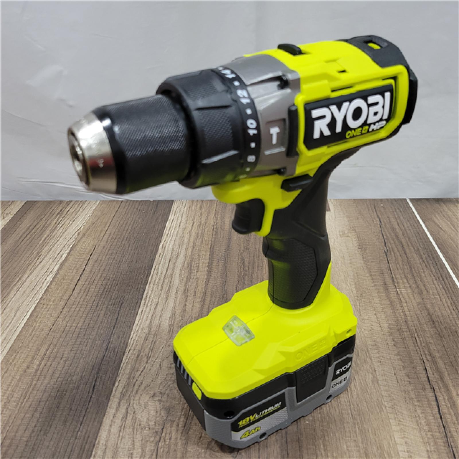 GOOD RYOBI ONE+ HP 18V Brushless Cordless 1/2 in. Hammer Drill Kit with (1) 4.0 Ah High Performance Battery, Charger, and Tool Bag
