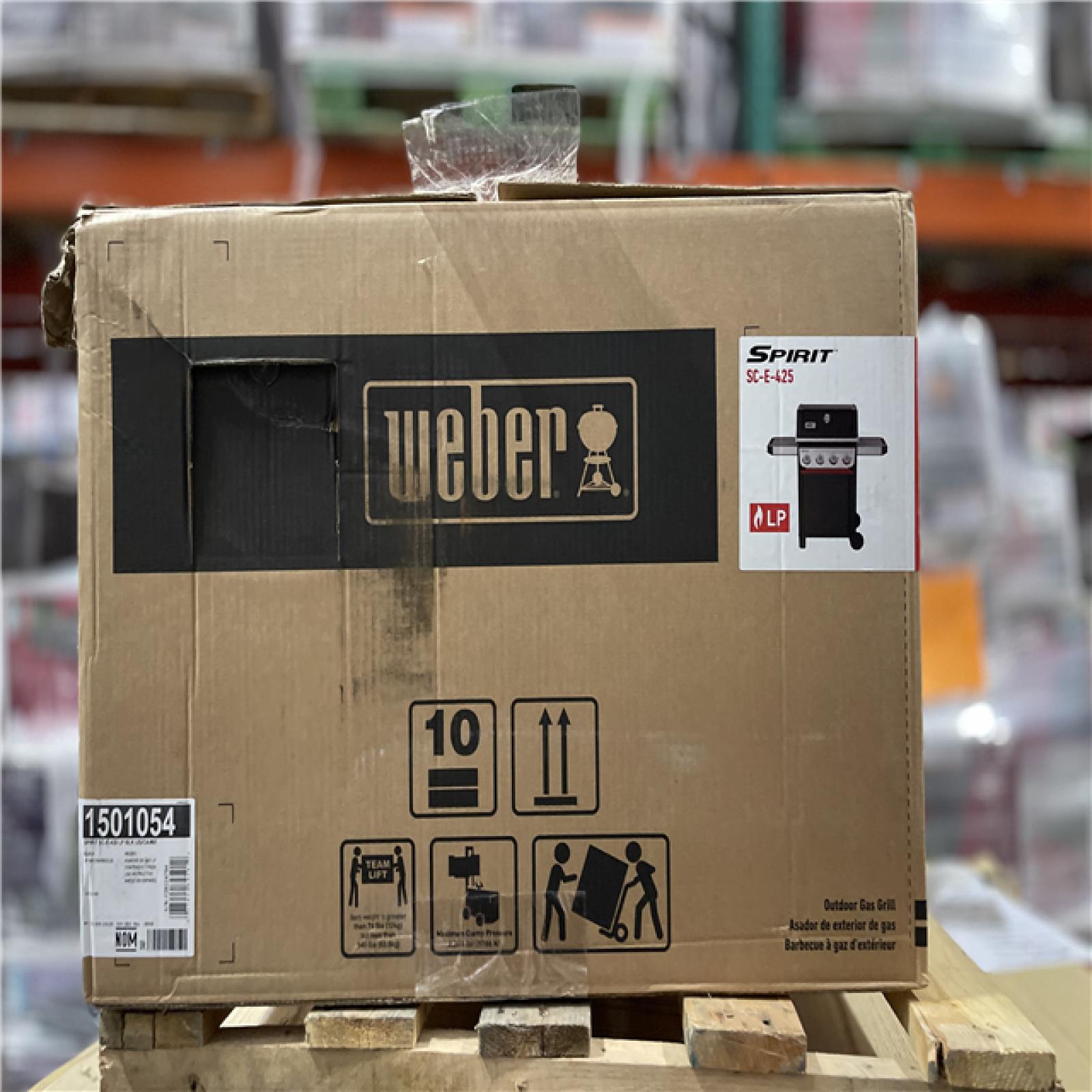 DALLAS LOCATION - Weber Spirit SC-E-425 4-Burner Propane Gas Grill in Black with Crafted Griddle Insert