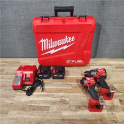 HOUSTON LOCATION - AS-IS (APPEARS LIKE NEW) Milwaukee FUEL 18V Lithium-Ion Brushless Cordless Hammer Drill and Impact Driver Combo Kit