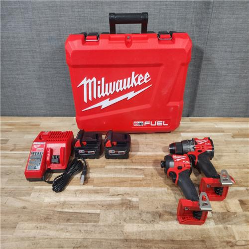 HOUSTON LOCATION - AS-IS (APPEARS LIKE NEW) Milwaukee FUEL 18V Lithium-Ion Brushless Cordless Hammer Drill and Impact Driver Combo Kit