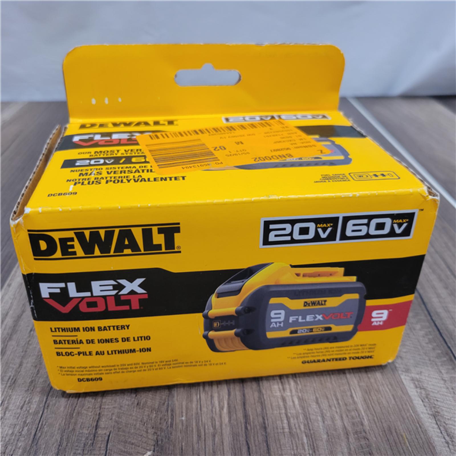 NEW! DEWALT DCB609 20V / 60V MAX FLEXVOLT 9.0 Ah Battery