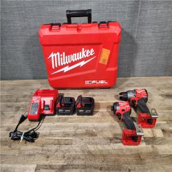 HOUSTON LOCATION - AS-IS MILWAUKEE FUEL 18V Lithium-Ion Brushless Cordless Hammer Drill and Impact Driver Combo Kit