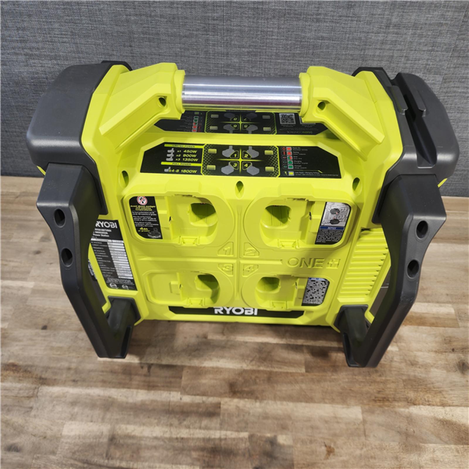 HOUSTON LOCATION - AS-IS RYOBI ONE+ 1800-Watt Power Station Battery Inverter Push Button Battery Generator/8-Port Charger (Tool-Only)