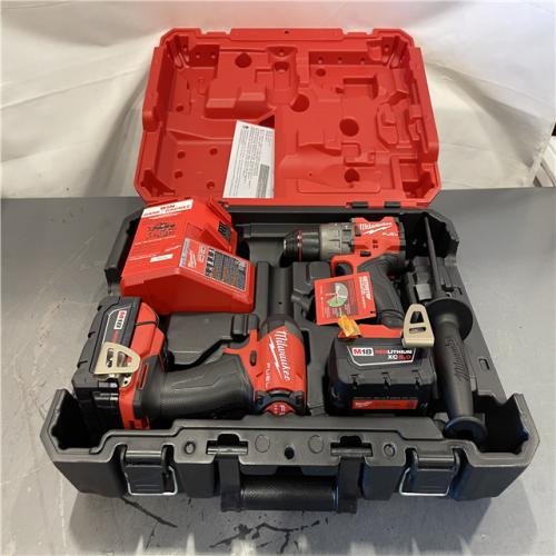 AS-IS - Milwaukee M18 FUEL 18V Lithium-Ion Brushless Cordless Hammer Drill and Impact Driver Combo Kit