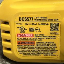 AS-IS DEWALT FLEXVOLT 60V MAX Cordless Brushless 7-1/4 in. Wormdrive Style Circular Saw (Tool Only)