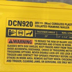 AS-IS DEWALT 20-Volt 21° Cordless Framing Nailer (Tool-Only)