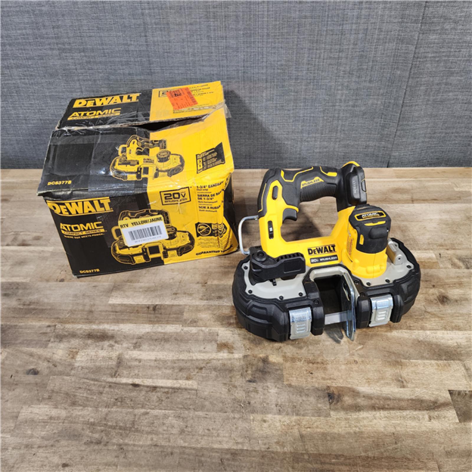 HOUSTON LOCATION - AS-IS Dewalt DCS377B 20V MAX ATOMIC Brushless Cordless 1-3/4  Compact Bandsaw (TOOL ONLY)