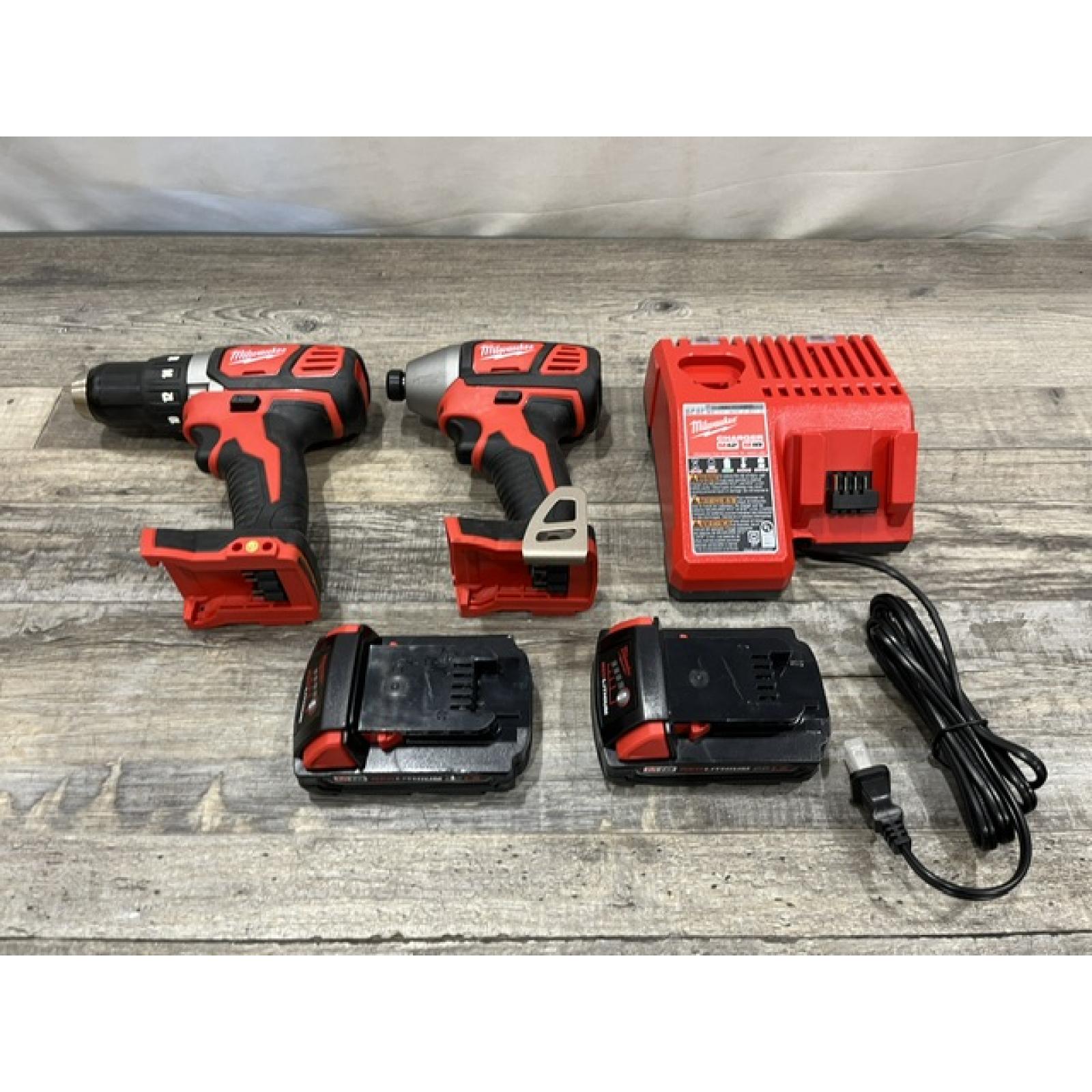 AS-IS Milwaukee 18V Lithium-Ion Cordless Drill Driver/Impact Driver Combo Kit