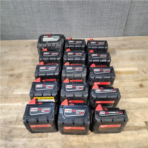 HOUSTON LOCATION - AS-IS MILWAUKEE BATTERY PACK QTY - 15