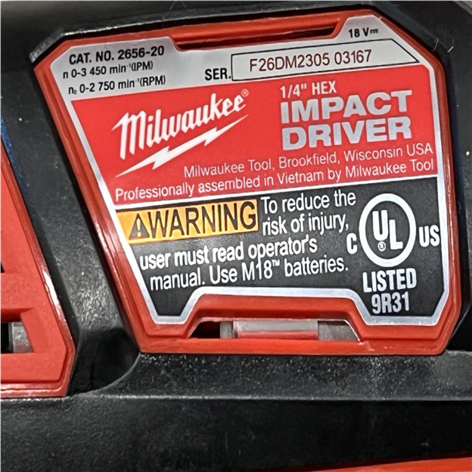 AS-IS Milwaukee 18V Lithium-Ion Cordless Drill Driver/Impact Driver Combo Kit