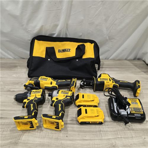 AS-IS DeWalt 20V MAX ATOMIC Cordless 4-Tool Combo Kit