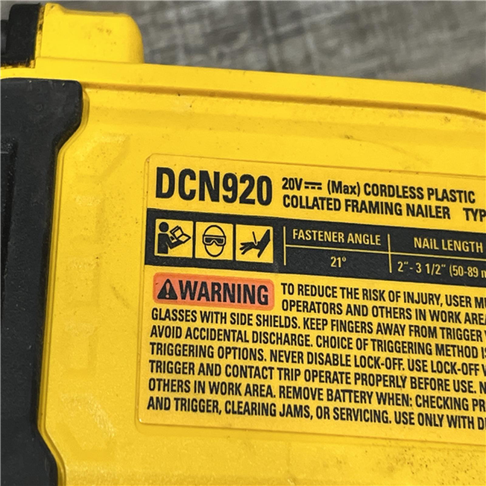 AS-IS DEWALT 20-Volt 21° Cordless Framing Nailer (Tool-Only)