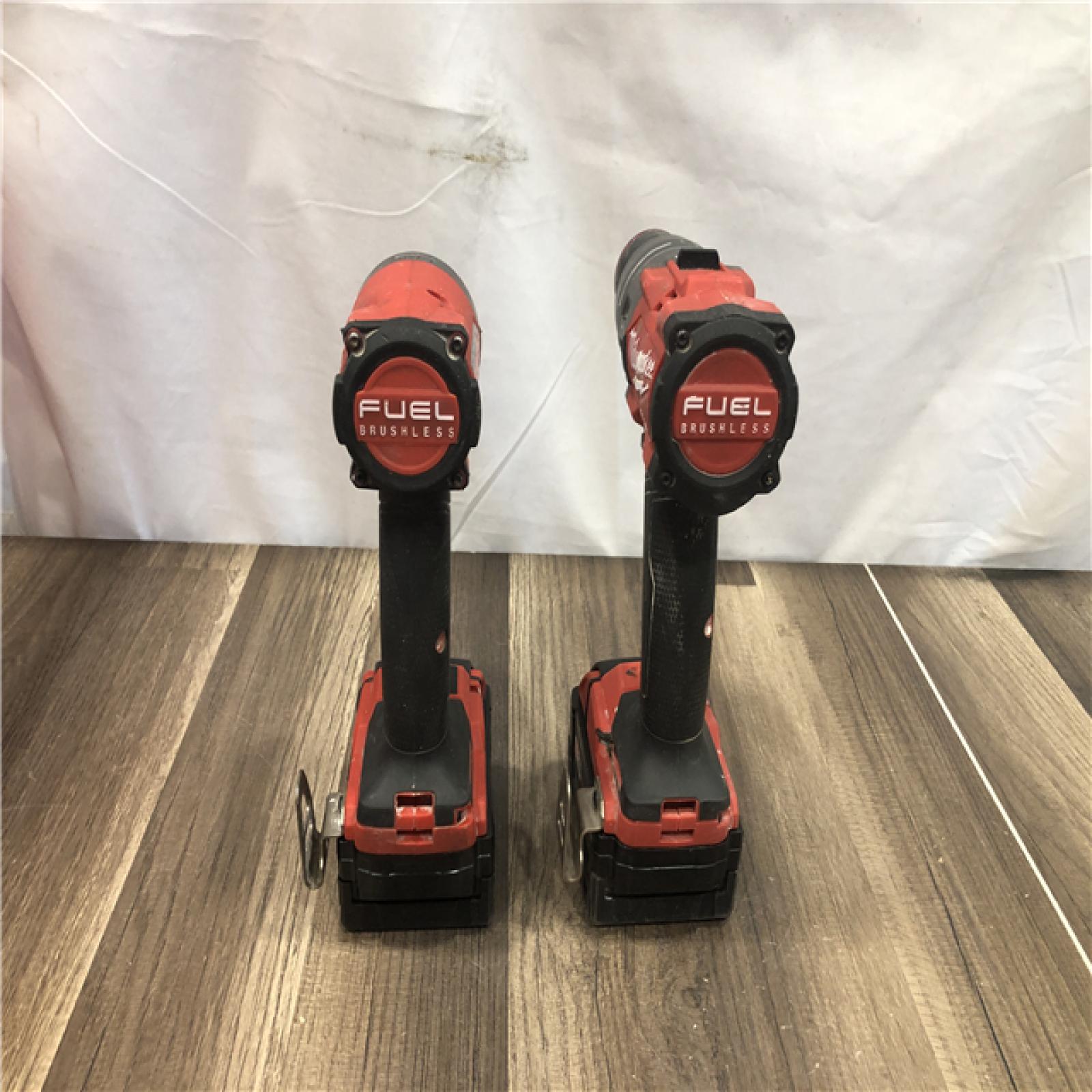 AS-IS Milwaukee FUEL 18V Lithium-Ion Brushless Cordless Hammer Drill and Impact Driver Combo Kit