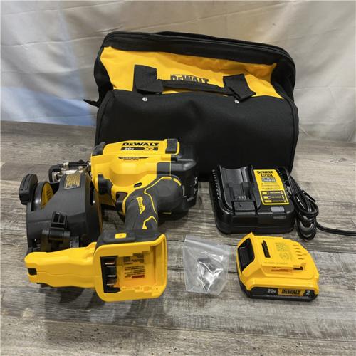AS-IS DEWALT 20V MAX Lithium-Ion 15-Degree Electric Cordless Roofing Nailer Kit