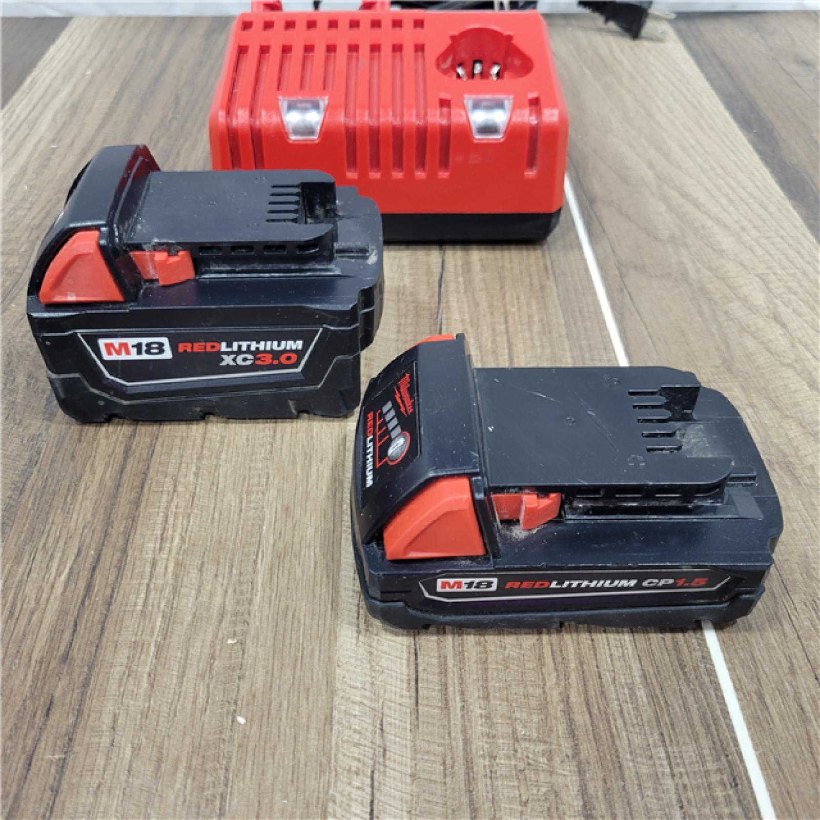 AS-IS Milwaukee M18 18-Volt Lithium-Ion Cordless Combo Kit 9-Tool with 2-Batteries, Charger and Tool Bag