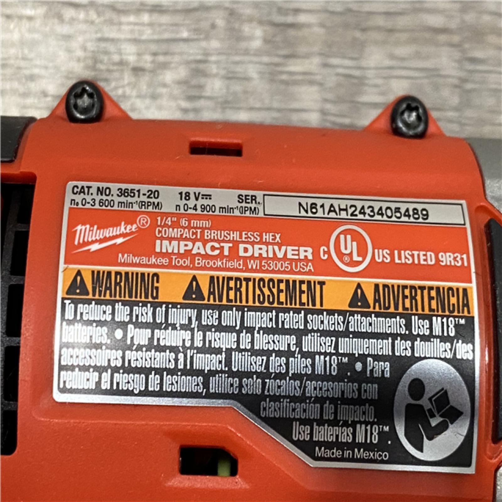 AS-IS Milwaukee 18-Volt Lithium-Ion Brushless Cordless Compact Hammer Drill/Impact Combo Kit