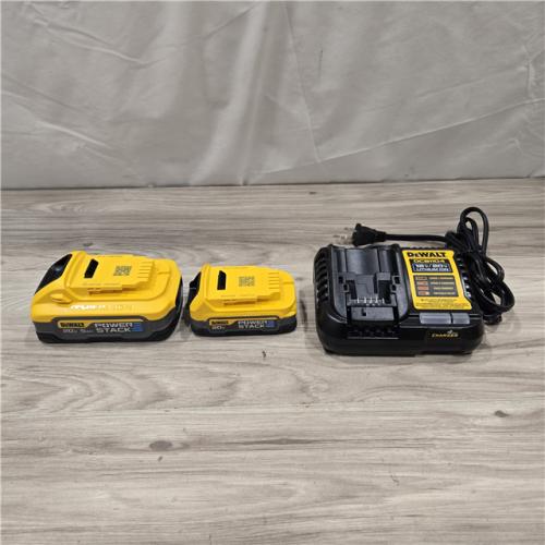 AS-IS Dewalt DCBP315-2C 20V MAX POWERSTACK Batteries and Charger Starter Kit