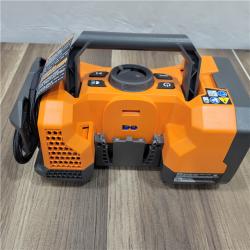 GOOD RIDGID 18V Dual Function Cordless Inflator (Tool Only) with Valve Adaptor, Needle, (2) Nozzles, and 12V Power Cord