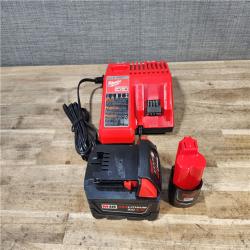 HOUSTON LOCATION - AS-IS Milwaukee 12/18V Lithium-Ion Cordless 3/8 in. Ratchet and 1/2 in. High Torque Impact Wrench with Friction Ring Combo Kit