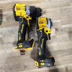 HOUSTON LOCATION - AS-IS DEWALT 20V MAX XR Hammer Drill and ATOMIC Impact Driver 2 Tool Cordless Combo Kit with (2) 4.0Ah Batteries, Charger, and Bag