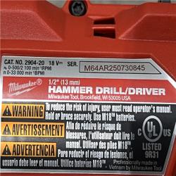 AS-IS Milwaukee FUEL 18V Lithium-Ion Brushless Cordless 1/2 in. Hammer Drill/Driver (Tool-Only)