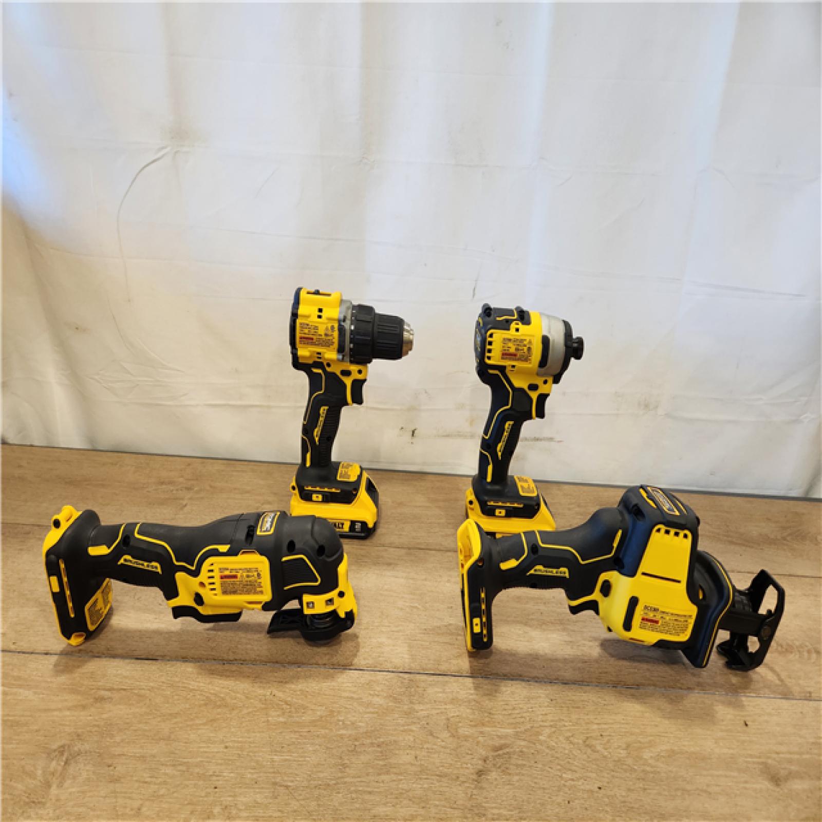 AS-IS- DeWalt 20V MAX ATOMIC Cordless Brushless 4-Tool Combo Kit