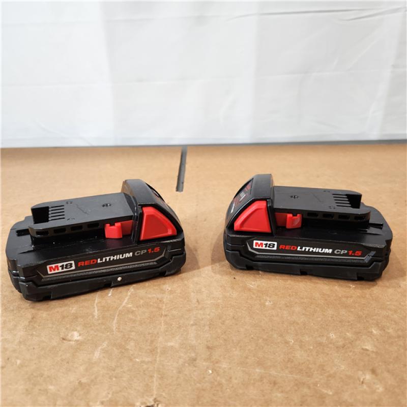 AS-IS Milwaukee 18-Volt Lithium-Ion Compact Battery Pack 1.5Ah (2-Pack)