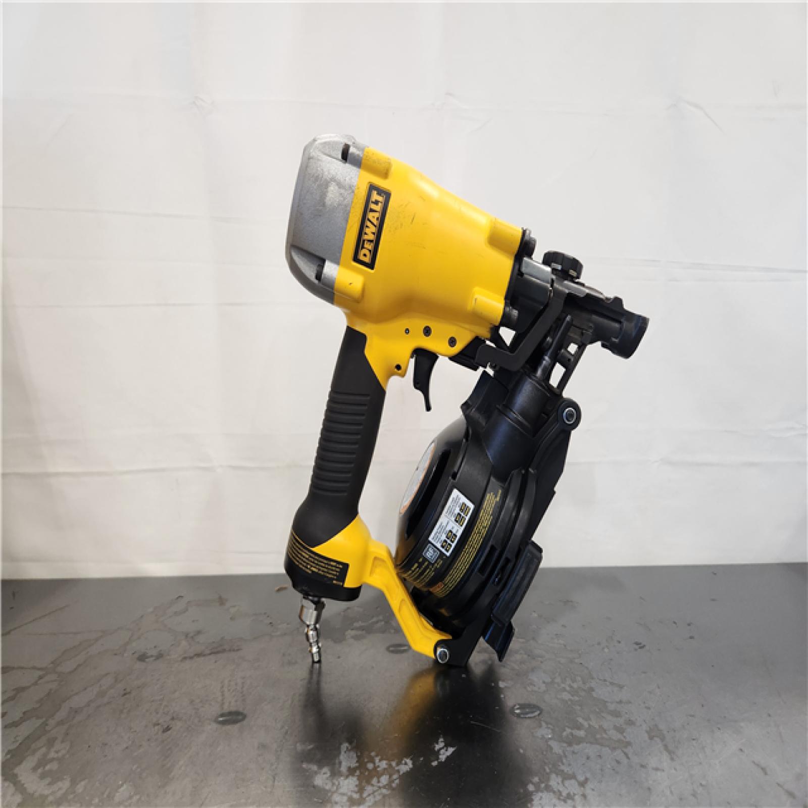 AS-IS- DeWalt 1-3/4 in. 15 Degree Pneumatic Coil Roofing Nailer (Tool-Only)
