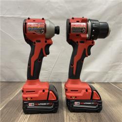 AS-IS Milwaukee M18 18V Lithium-Ion Brushless Cordless Compact Drill/Impact Combo Kit