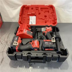 AS-IS - MILWAUKEE FUEL 18V Lithium-Ion Brushless Cordless Hammer Drill and Impact Driver (2 Tool) Combo Kit