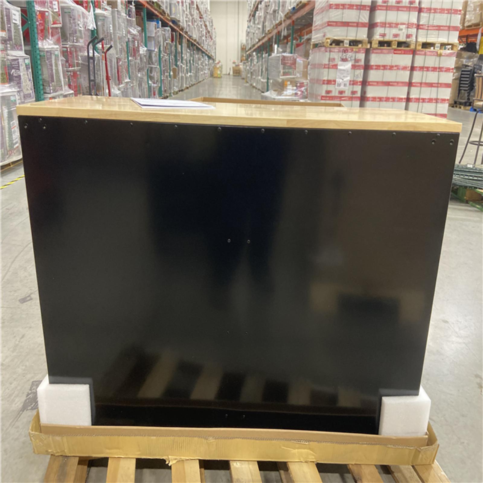 DALLAS LOCATION - Husky Tool Storage 46 in. W x 18 in. D 9-Drawer Mobile Workbench Cabinet in Gloss Black